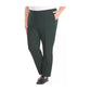 Hilary Radley Women's High Rise Tummy Control Pintuck Pull-On Slim Dress Pants