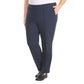 Hilary Radley Women's High Rise Tummy Control Pintuck Pull-On Slim Dress Pants