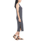Hilary Radley Women's Soft Jersey Comfy Sleeveless Side Slit Midi Dress