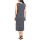 Hilary Radley Women's Soft Jersey Comfy Sleeveless Side Slit Midi Dress