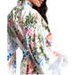 In Bloom Women's Floral Print Lightweight Waist Tie Robe