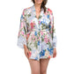 In Bloom Women's Floral Print Lightweight Waist Tie Robe