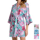 In Bloom Women's Floral Print Lightweight Waist Tie Robe