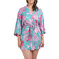 In Bloom Women's Floral Print Lightweight Waist Tie Robe