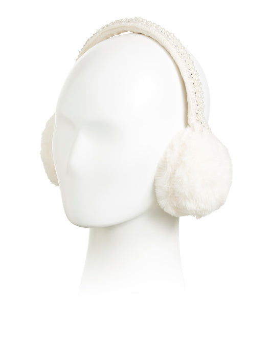 Christian Siriano Women's Pearl Band Faux Fur Earmuffs