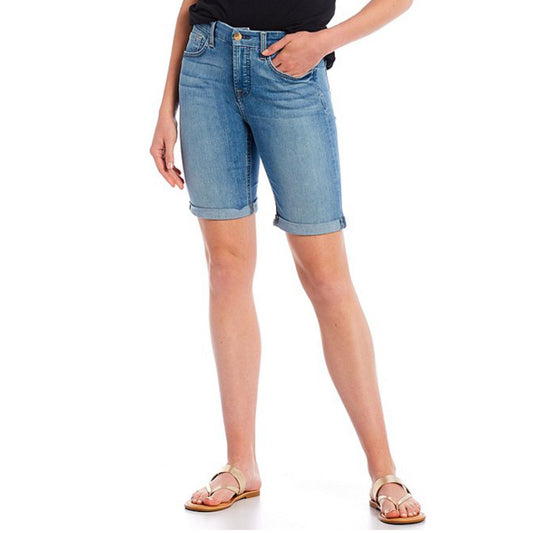 JEN7 by 7 For All Mankind's Rolled Cuffs Denim Bermuda Shorts