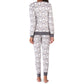 JOAN VASS Women's 2-Pc Super Soft PJ Velour Skull Print Lounge Pajama Set