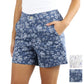 Jachs Girlfriend Women's Floral Print Cotton Blend Side Pockets Chino Shorts