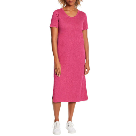 Jessica Simpson Women's Soft Jersey Side Slits T-Shirt Midi Dress