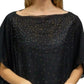 Jessica McClintock Women's Sparkly Rhinestones Galaxy Kimono Poncho Sheer Top