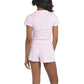 Juicy Couture Women's 2-Pc Rhinestone Fitted Lettuce Edge Tee And Shorts Pajama Set