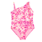 KENSIE GIRL Cheetah Madness Ruffle UPF 50 One-Piece Beach Pool Swimsuit