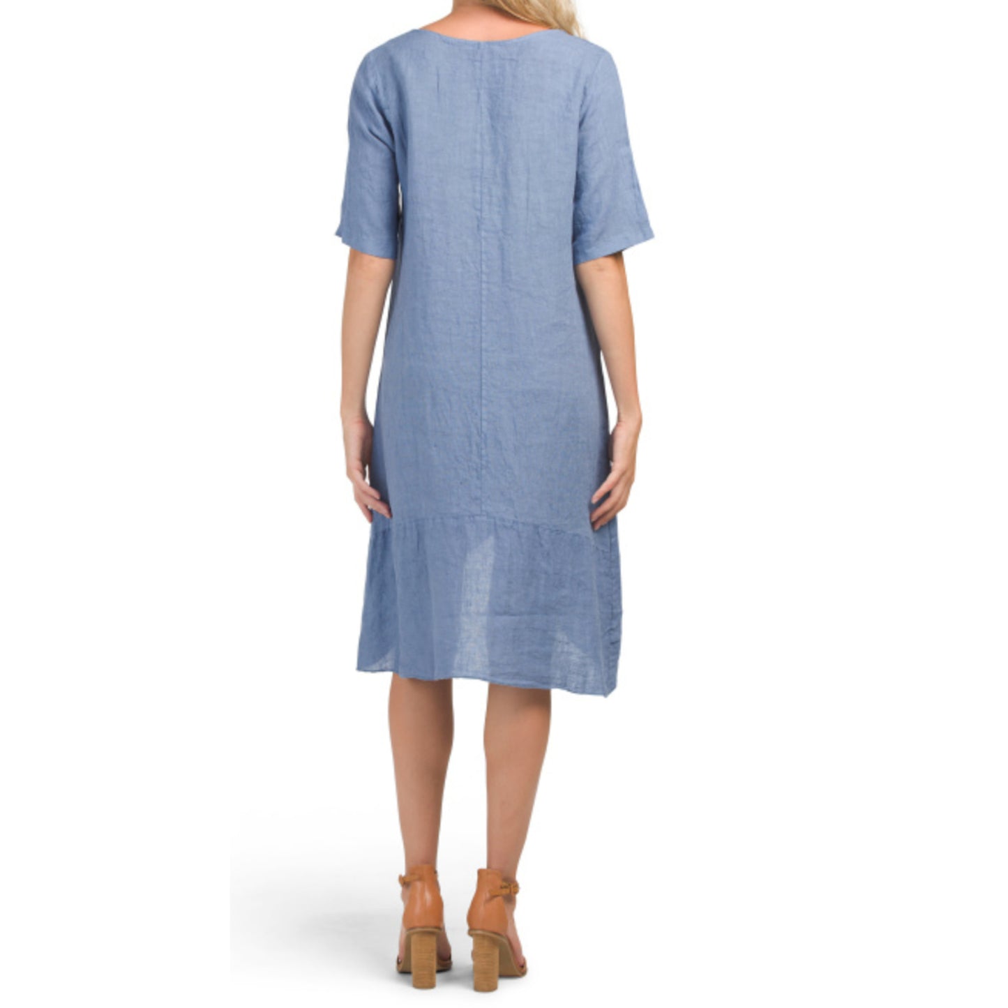 KLASSIKS Women's Made in Italy Cotton Asymmetrical Hem Dress