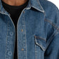 KUT from the Kloth Women's Billie Western Collared Denim Cropped Jacket