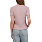 Kersh Women's Frilled Edges Textured Cotton Blend Tee Top