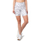 Kyodan Women's High Rise Moisture Wicking Soft Brushed Surface Printed Active Biker Shorts