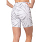 Kyodan Women's High Rise Moisture Wicking Soft Brushed Surface Printed Active Biker Shorts