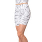 Kyodan Women's High Rise Moisture Wicking Soft Brushed Surface Printed Active Biker Shorts