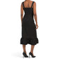 Laundry by Shelli Segal Women's Square Neck Ruffle Hem Side Split Midi Dress