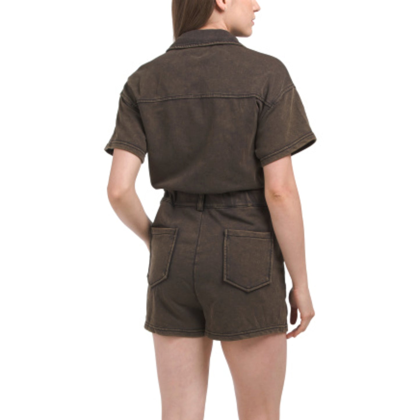 LE LIS Women's Cotton Blend Smocked Waist Short Sleeve Romper