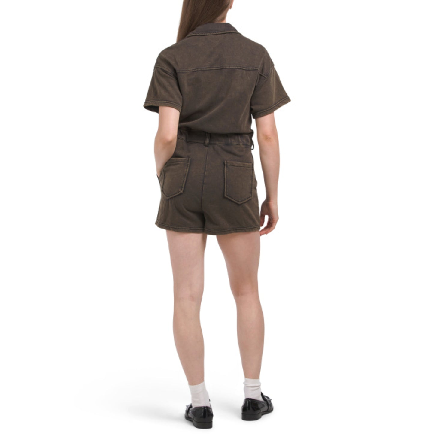 LE LIS Women's Cotton Blend Smocked Waist Short Sleeve Romper