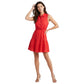 LE RAGAZZE Women's 100% Linen Tiered Made in Italy Mini Dress