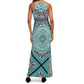 London Times Women's Morris Diamond Basket Printed Keyhole Halter Maxi Dress