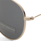 Lucky Brand Women's Nelson 51mm Gold Tone Metal Frame Round Sunglasses