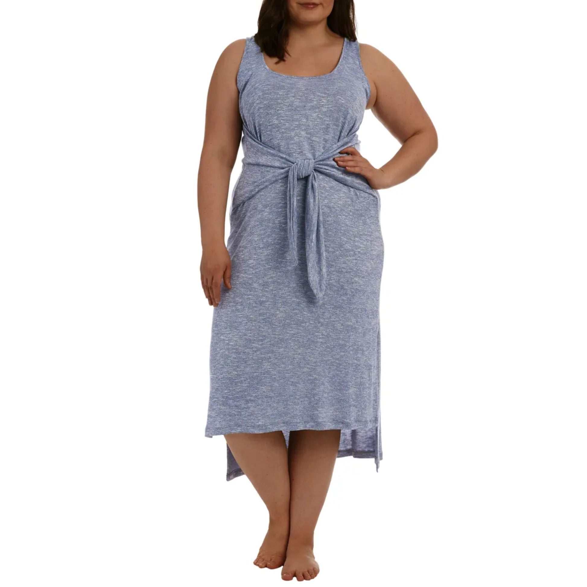 La Blanca Women's Plus Beach Cozy Tie Front Midi Dress Cover Up Letay Store La Blanca Women's Plus Beach Cozy Tie Front Midi Dress Cover Up Letay Store