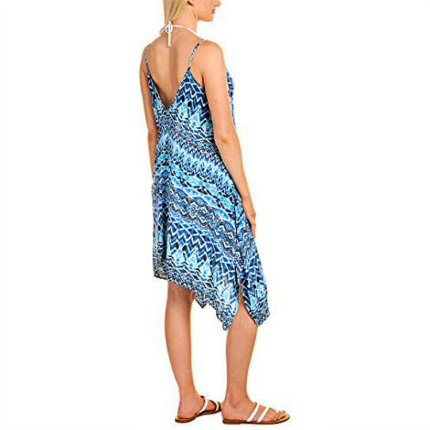 La Blanca Women's Blue Oasis Beach Cover-up Midi Dress