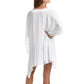 La Blanca Women's Capri Lace Front Beach Caftan Dress Swimwear Cover Up