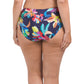 La Blanca Women's Plus Tummy Control Watercolor Floral Print Sash Bikini Bottom