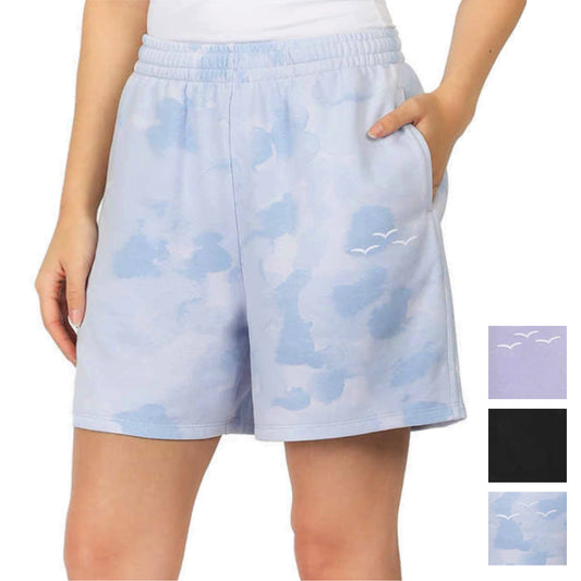 LazyPants Women's High Rise Soft Cotton Blend French Terry Shorts