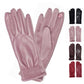 Le Luxe Collection Women's Faux Leather Cinched Wrist Touch Screen Gloves