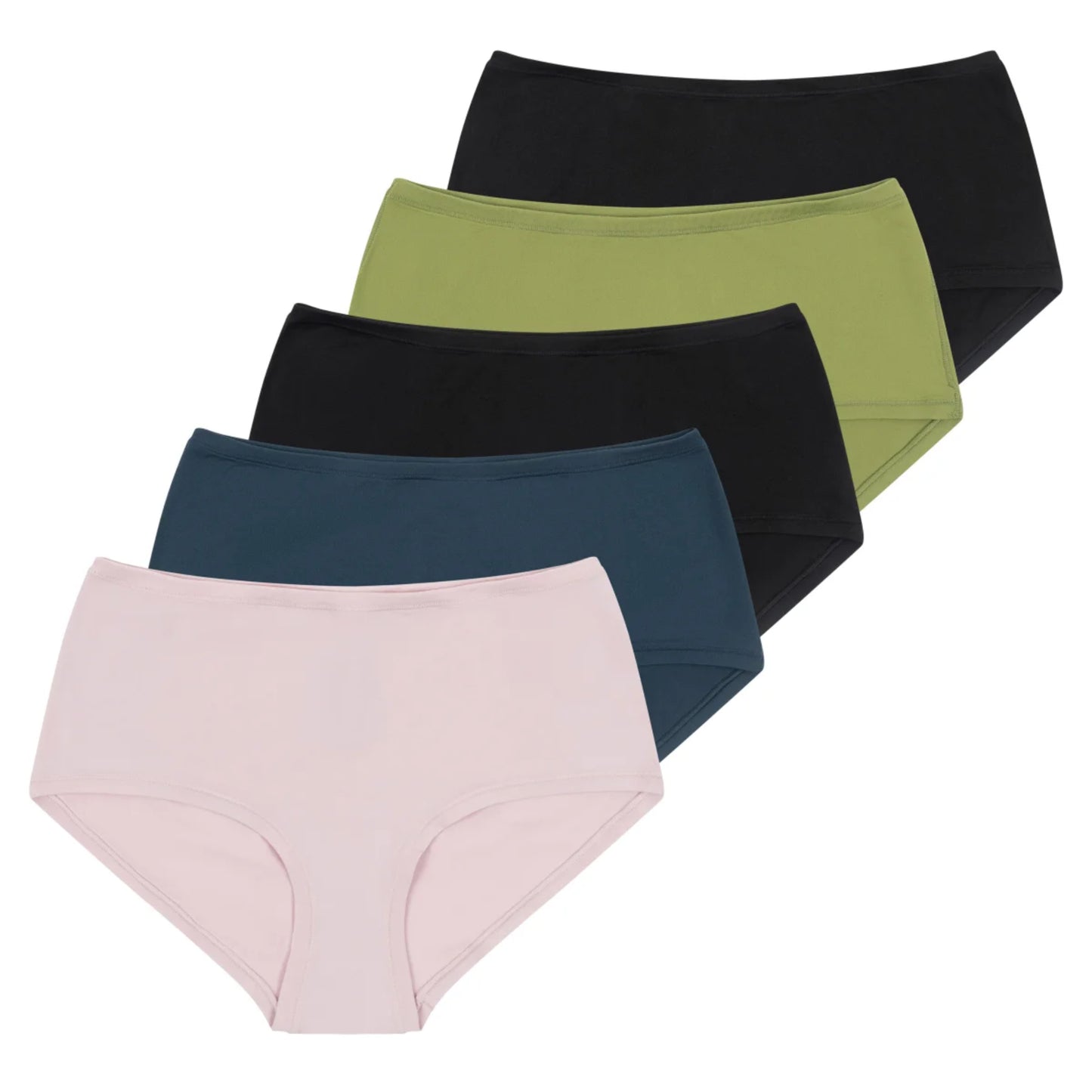 Lemon Women's 5-Pack Ultra Soft Comfort Stretch Hipster Panties
