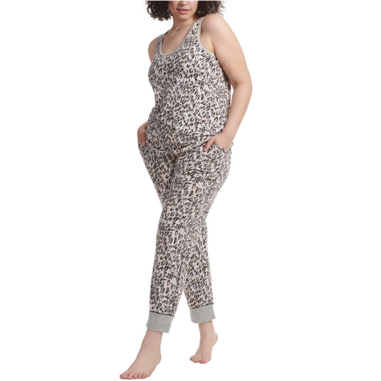 Karen Neuburger Women's 3-Piece Zebra Print Soft Pajama Lounge Set