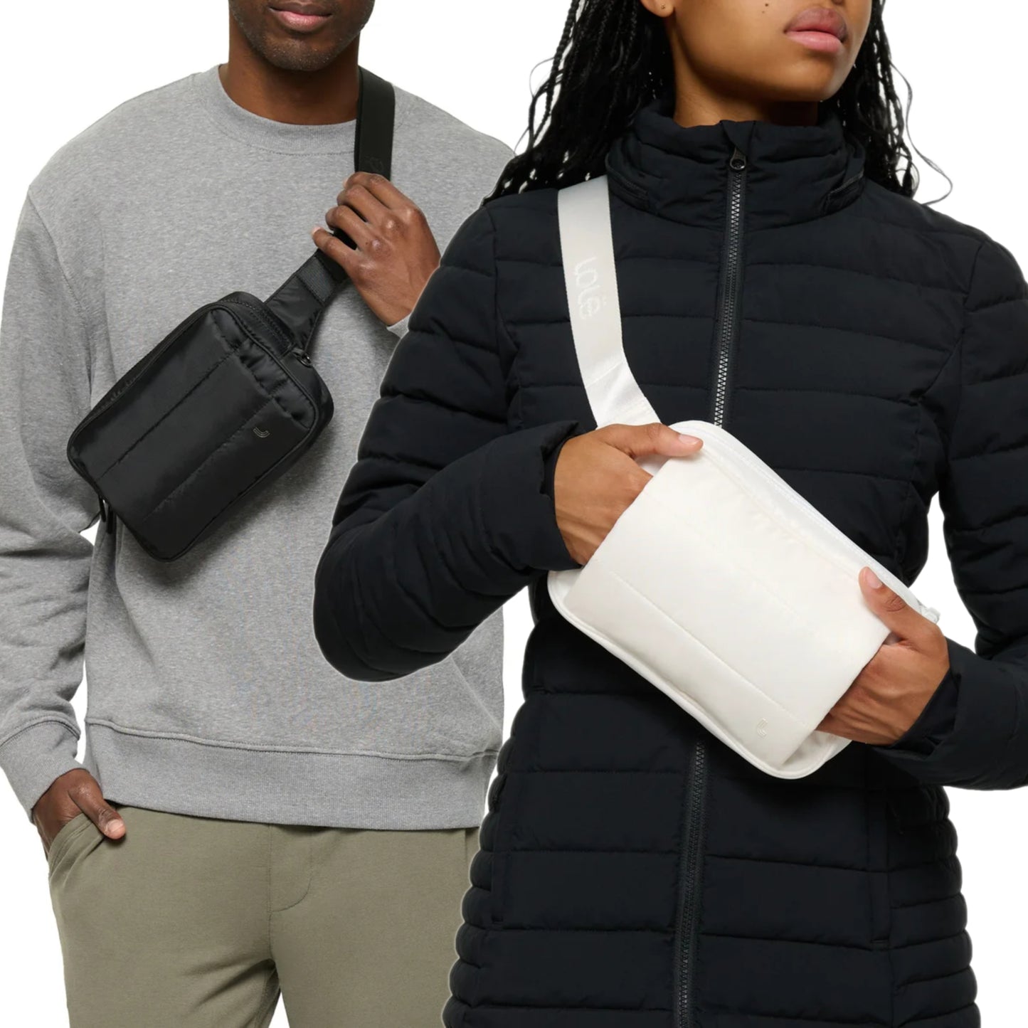 Lolë Unisex Women's Men's Faux Fur Handwarmer Fanny Pack Belt Bag