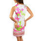 London Times Women's Floral Print Cotton Blend Shift Mini Dress