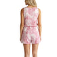 Love Lili Women's Supersoft Tie-Dye Print Sleeveless Romper
