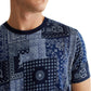 Lucky Brand Men's Soft Cotton Tee Indigo Bandana Print T-Shirt
