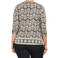 Lucky Brand Women's Plus Bohemian Block Textured Floral Print Tunic Top