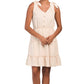Lucky Brand Women's Tie Shoulder Clip Dot Ruffle Tiered Mini Dress