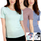 Lucky Brand Women's 3-Pack Crew Neck Tee Lightweight Ribbed Cotton Blend T-Shirt