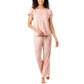 Lucky Brand Women's 4-Piece Super Soft  Floral Camo Print Lounge Pajama Set