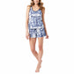 Lucky Brand Women's 4-Piece Super Soft  Floral Camo Print Lounge Pajama Set