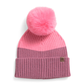 Lucky Brand Women's Color Block Ribbed Knit Knit Beanie Pom Cuffed Winter Hat