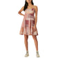 Lucky Brand Women's Cotton Patchwork Print Tiered Mini Dress