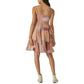 Lucky Brand Women's Cotton Patchwork Print Tiered Mini Dress