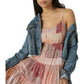 Lucky Brand Women's Cotton Patchwork Print Tiered Mini Dress