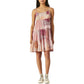 Lucky Brand Women's Cotton Patchwork Print Tiered Mini Dress